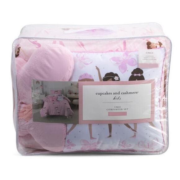 cupcakes & cashmere Other - NEW Cupcakes & Cashmere Kids Pink Ballet 5 Piece Comforter Set Full/Queen